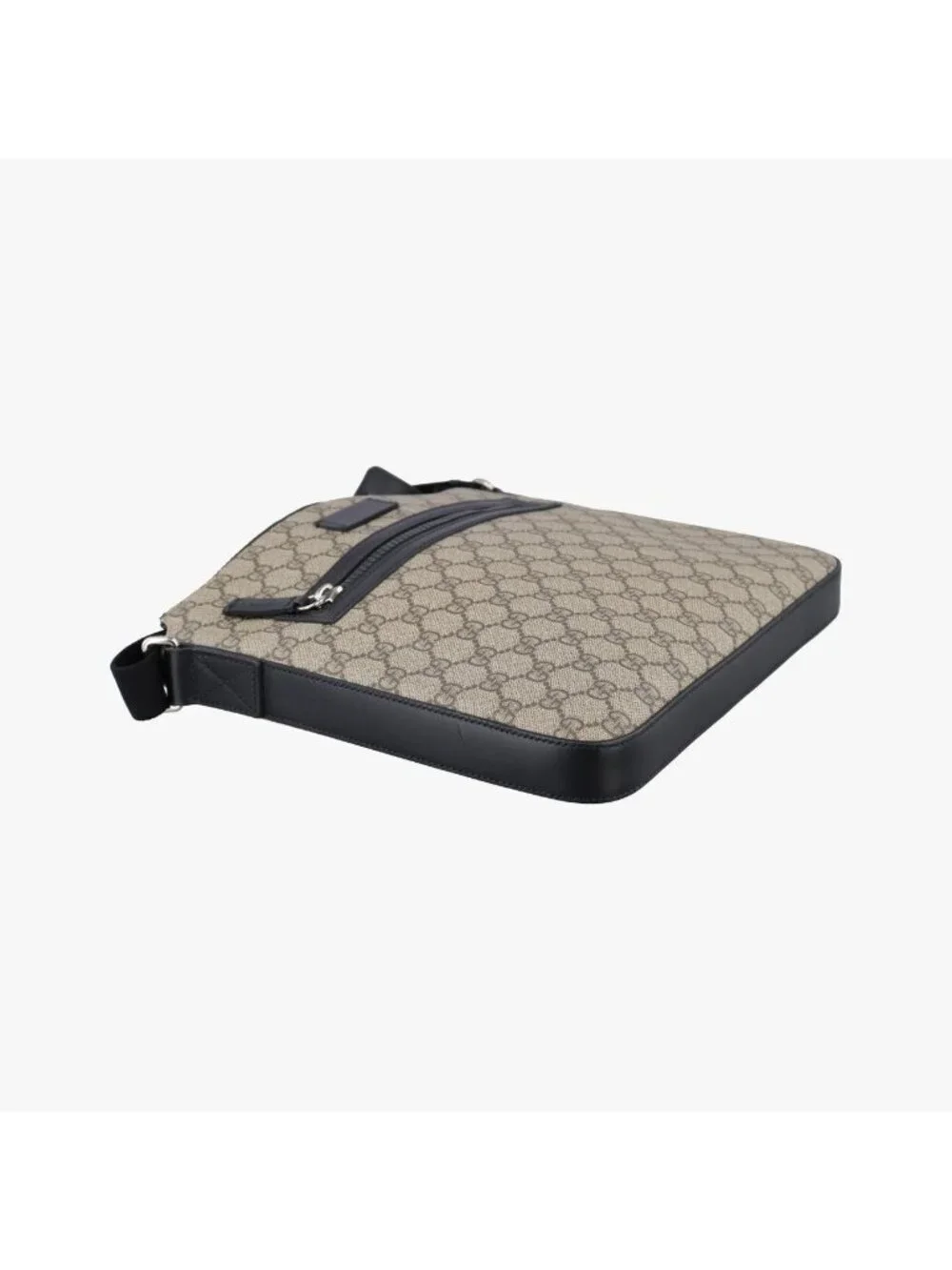 Gucci GG Supreme Flat Messenger Brown Canvas Leather